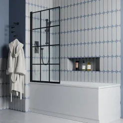 Drench Straight Single Ended Square Bath & Shower Screen