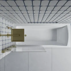 Drench Straight Single Ended Square Bath & Shower Screen