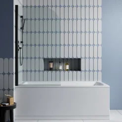 Drench Straight Single Ended Square Bath & Shower Screen