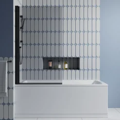 Drench Straight Single Ended Square Bath & Shower Screen