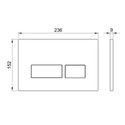 Dual Flush Plate with Angular Buttons