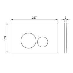 Dual Flush Plate with Round Buttons