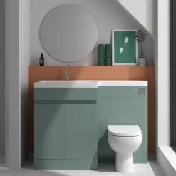 Dylan 1100mm Combination Basin & Toilet Unit - Green