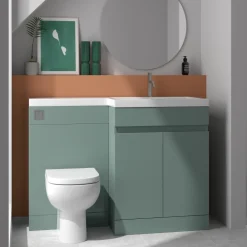 Dylan 1100mm Combination Basin & Toilet Unit - Green