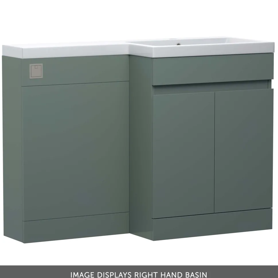 Dylan 1100mm Combination Basin & Toilet Unit - Green