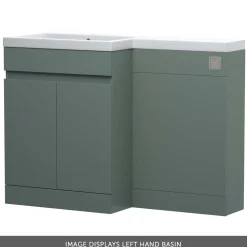 Dylan 1100mm Combination Basin & Toilet Unit - Green