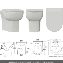 Dylan 1100mm Combination Basin & Toilet Unit - Green