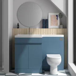 Dylan 1100mm Combination Basin & Toilet Unit - Blue