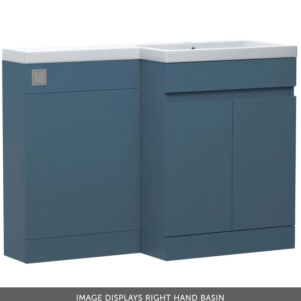 Dylan 1100mm Combination Basin & Toilet Unit - Blue