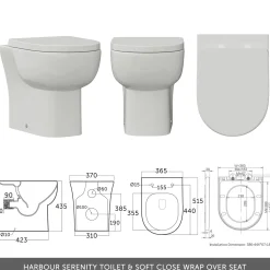 Dylan 1100mm Combination Basin & Toilet Unit - Blue