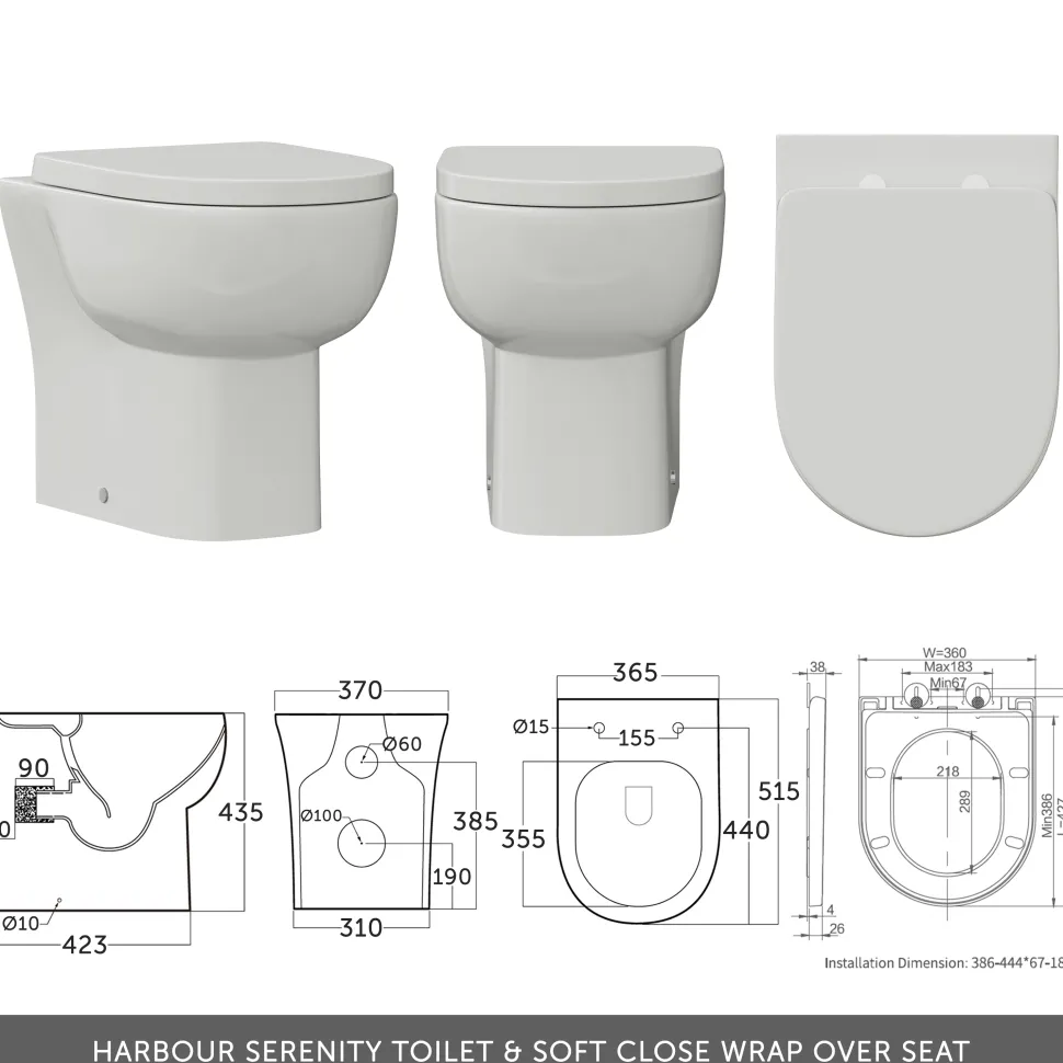 Dylan 1100mm Combination Basin & Toilet Unit - Blue