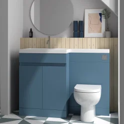 Dylan 1100mm Combination Basin & Toilet Unit - Blue