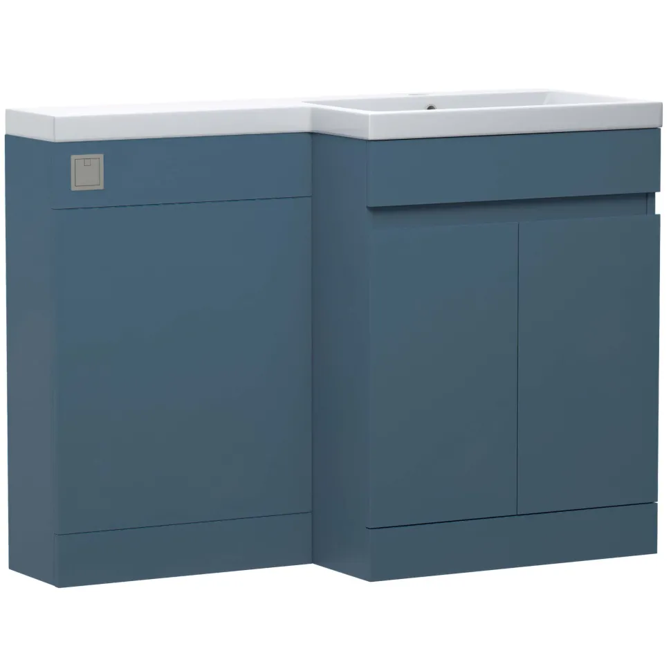 Dylan 1100mm Combination Basin & Toilet Unit - Blue