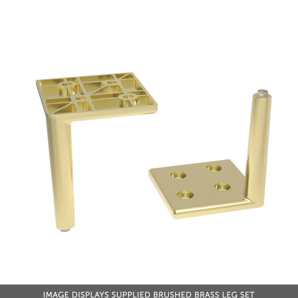 Elara 500mm Floorstanding Stone Fluted Vanity Unit & Basin with Leg Set