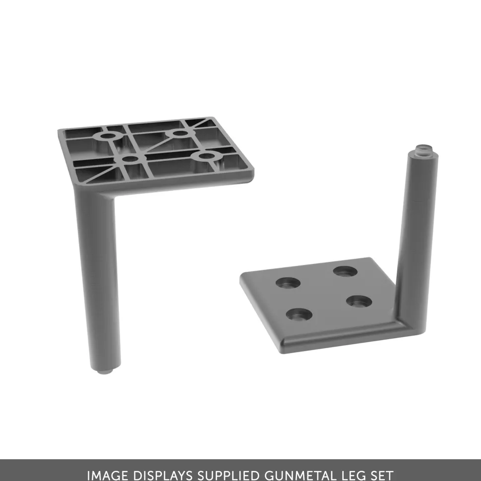 Elara 1000mm Floorstanding Stone Fluted Vanity Unit & Basin with Leg Set