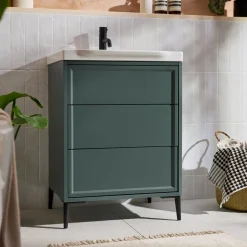 Elara 600mm Floorstanding Vanity Unit & Basin with Leg Set