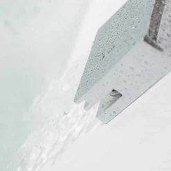 Elijah Concealed Shower Valve with Fixed Head, Slide Rail Kit & Overflow Bath Filler
