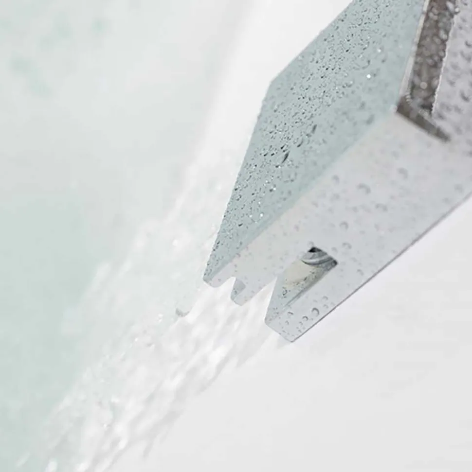 Elijah Concealed Shower Valve with Fixed Head, Slide Rail Kit & Overflow Bath Filler
