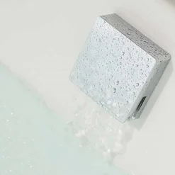 Elijah Concealed Shower Valve with Fixed Head, Slide Rail Kit & Overflow Bath Filler