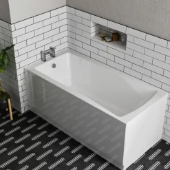 Emily Compact Bathroom Suite with Rimless Toilet & Space Saving Bath