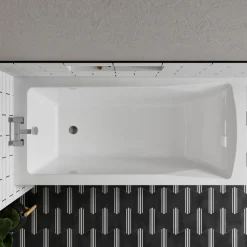 Emily Compact Bathroom Suite with Rimless Toilet & Space Saving Bath