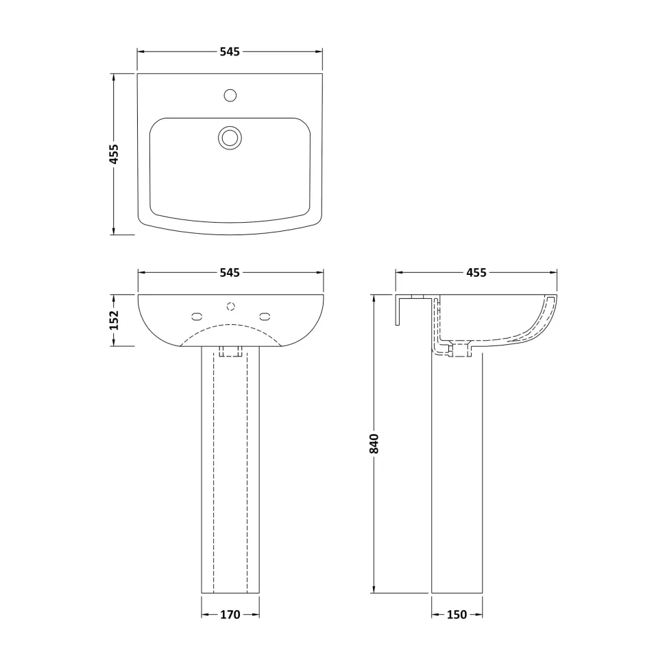 Emily Compact Bathroom Suite with Rimless Toilet & Space Saving Bath