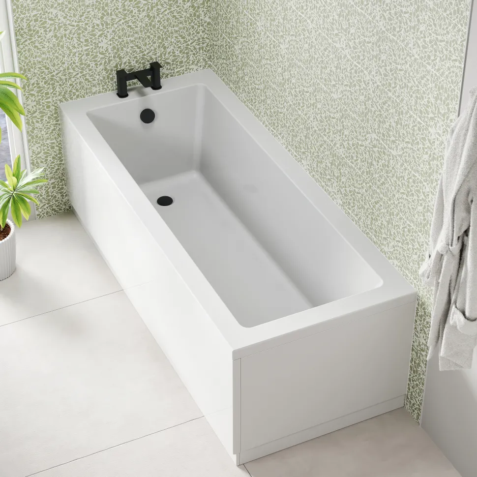 Emily Complete Bathroom Suite with Reinforced Bath & Rimless Toilet