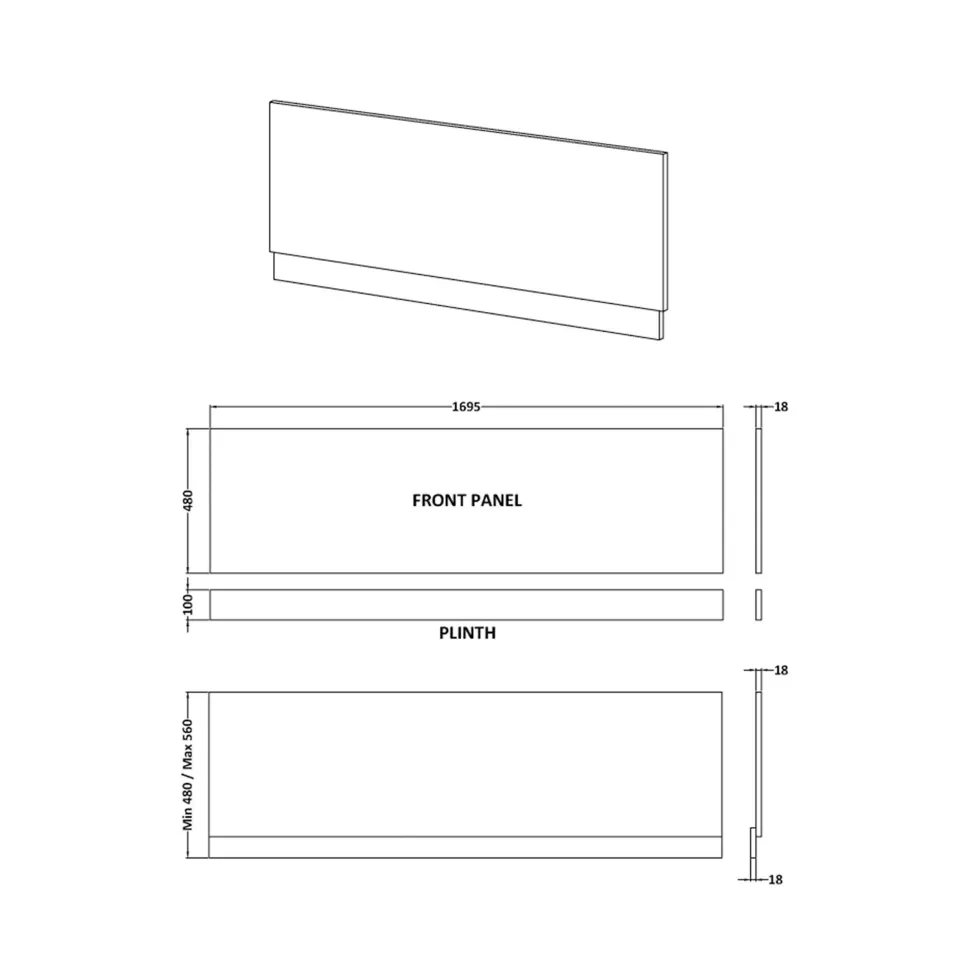 Emily Complete Bathroom Suite with Reinforced Bath & Rimless Toilet