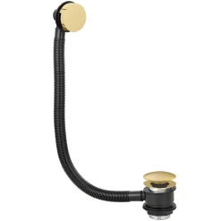 Emily Complete Brushed Brass Bathroom Suite with Reinforced Shower Bath & Rimless Toilet