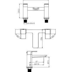 Emily Complete Brushed Brass Bathroom Suite with Reinforced Shower Bath & Rimless Toilet