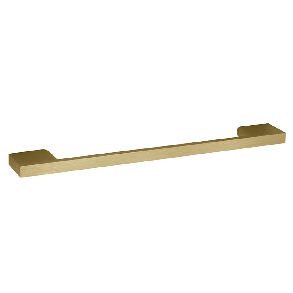 Emily Gloss White Floorstanding 2 Door Vanity Unit, Thin-Edged Basin, Brushed Brass Handles & Overflow