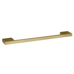 Emily Gloss White Wall Mounted 2 Drawer Vanity Unit, Thin-Edged Basin, Brushed Brass Handles & Overflow