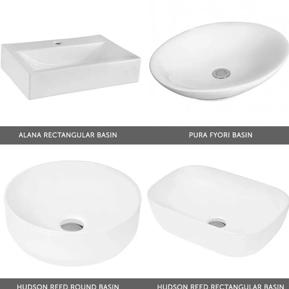 Emily Gloss White Wall Mounted 1 Drawer Vanity Unit and Countertop with Matt Black Handle