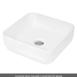 Emily Gloss White Wall Mounted 2 Drawer Vanity Unit and Countertop with Matt Black Handles