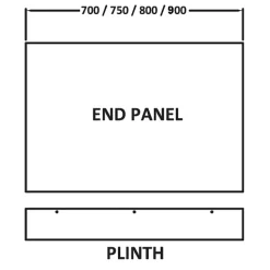 Emily 700mm Bath End Panel