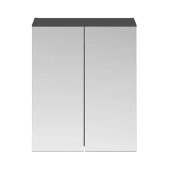 Emily 600mm Double Door Mirror Cabinet - Gloss Grey