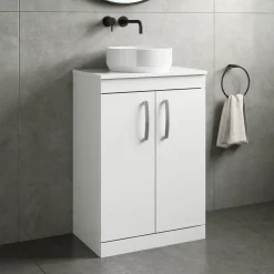 Emily 600mm Floorstanding 2 Door Vanity Unit and Countertop