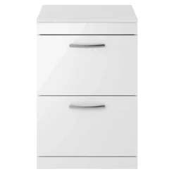 Emily 600mm Floorstanding 2 Drawer Vanity Unit and Countertop