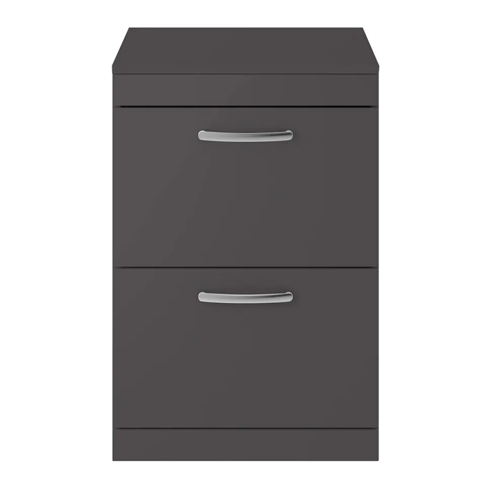Emily 600mm Floorstanding 2 Drawer Vanity Unit and Countertop