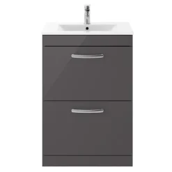 Emily 600mm Floorstanding 2 Drawer Vanity Unit & Basin Options