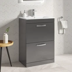 Emily 600mm Floorstanding 2 Drawer Vanity Unit & Basin Options