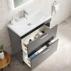 Emily 800mm Floorstanding 2 Drawer Vanity Unit & Basin Options