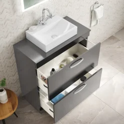 Emily 800mm Floorstanding 2 Drawer Vanity Unit & Basin Options
