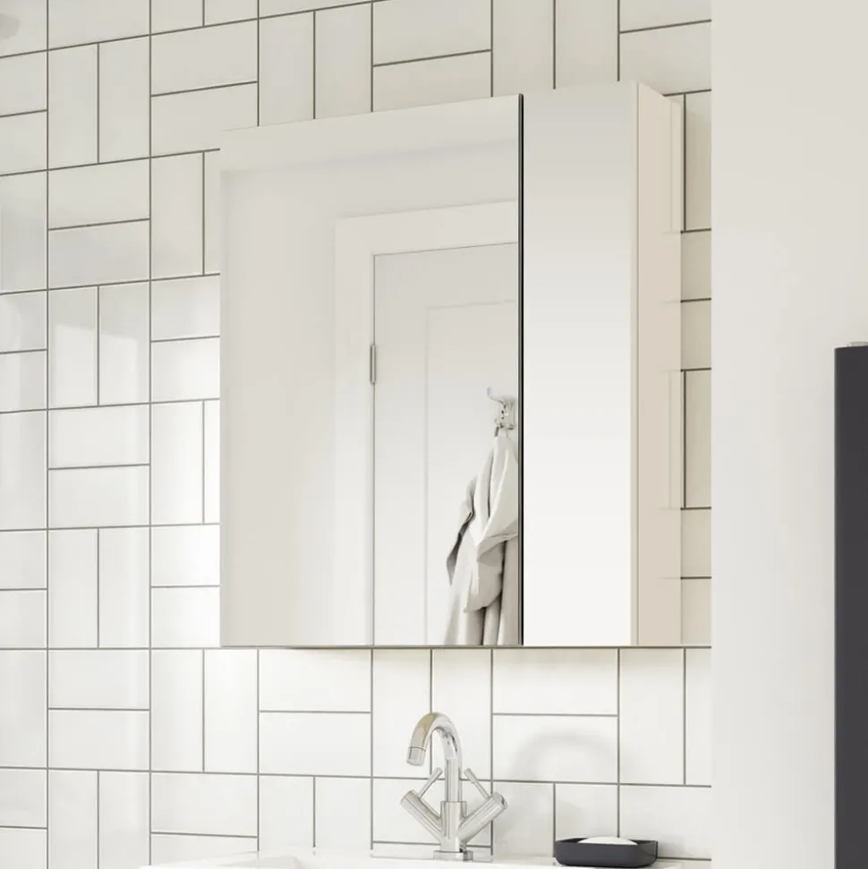 Emily 600mm Mirror Cabinet with Offset Door