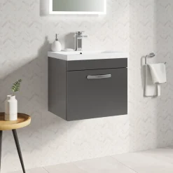 Emily 500mm Wall Mounted 1 Drawer Vanity Unit & Basin Options