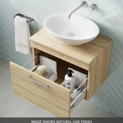 Emily 500mm Wall Mounted 1 Drawer Vanity Unit and Countertop