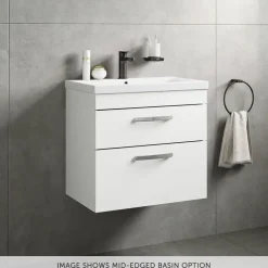 Emily 600mm Wall Mounted 2 Drawer Vanity Unit & Basin Options