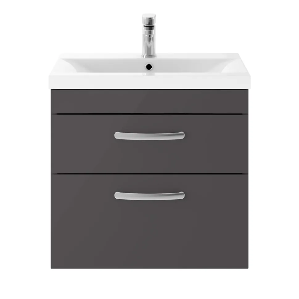 Emily 600mm Wall Mounted 2 Drawer Vanity Unit & Basin Options