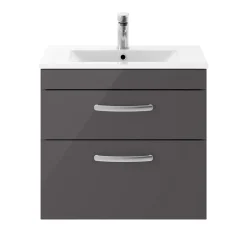 Emily 600mm Wall Mounted 2 Drawer Vanity Unit & Basin Options