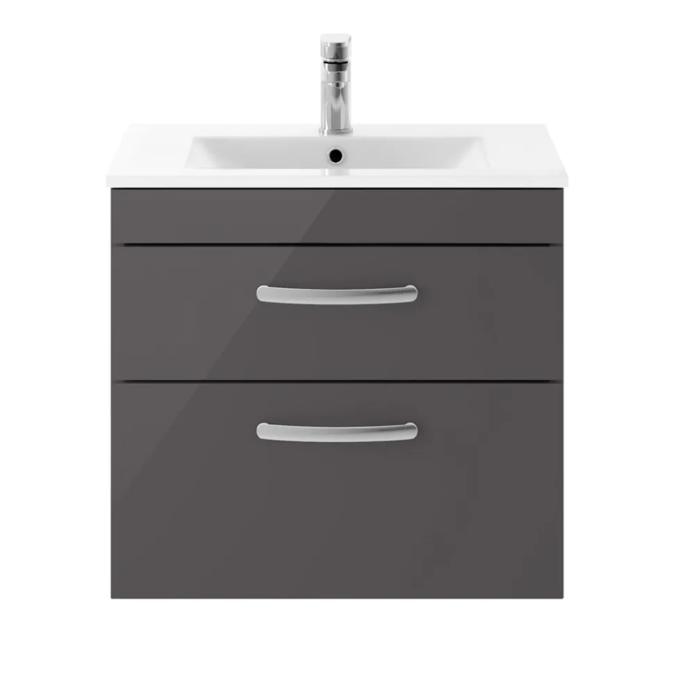 Emily 600mm Wall Mounted 2 Drawer Vanity Unit & Basin Options